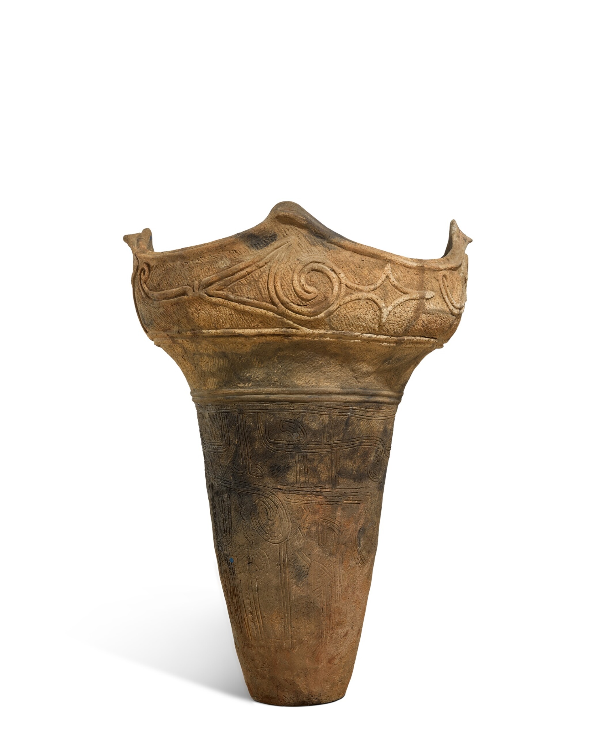 A flame-style deep vessel, Middle Jomon period, BC 3000 – 2000 view 4