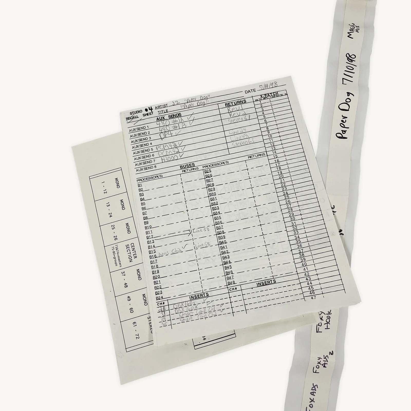 Jay-Z - “Paper Dog” Recall Notes and Console Tape (1998) view 3