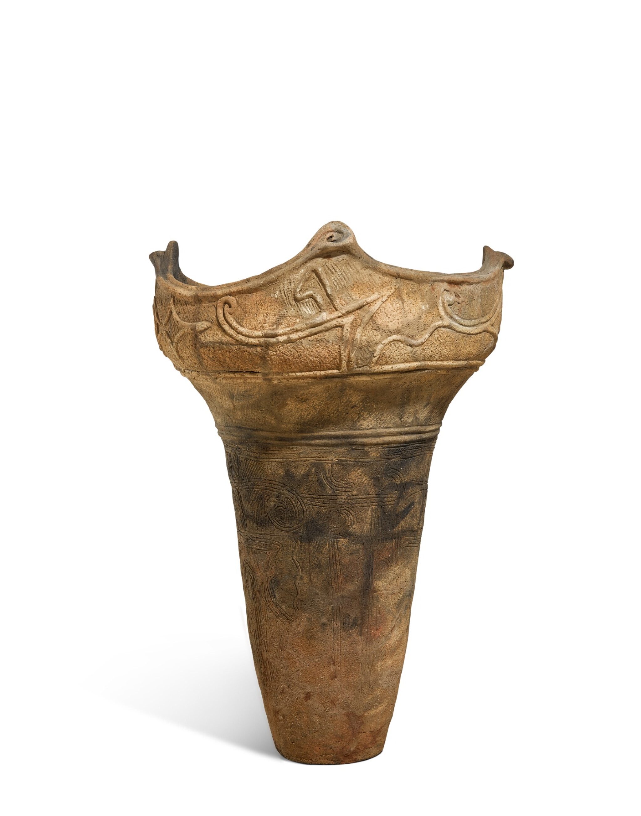 A flame-style deep vessel, Middle Jomon period, BC 3000 – 2000 view 3