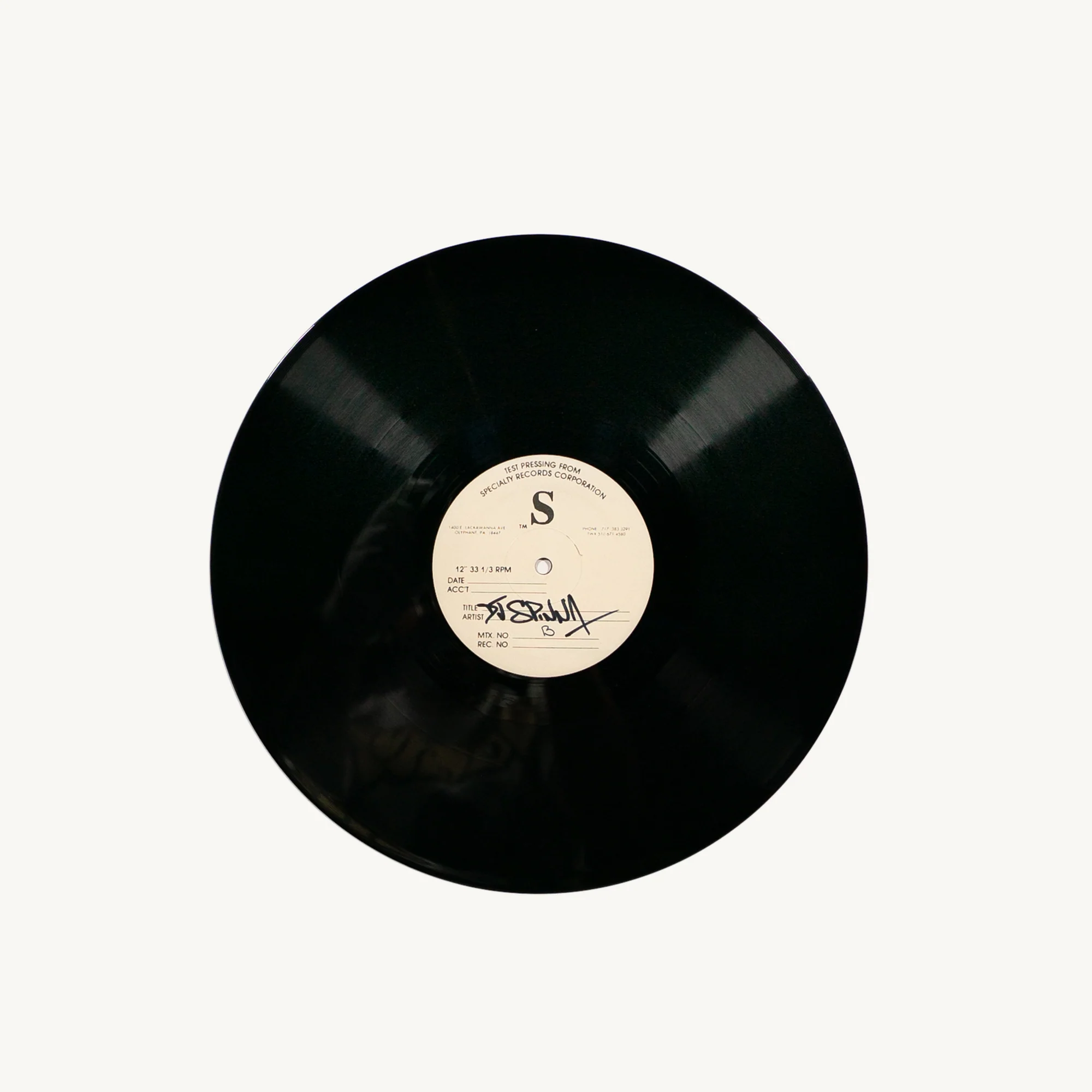 Unreleased Test Pressing (1996) 1-of-1
