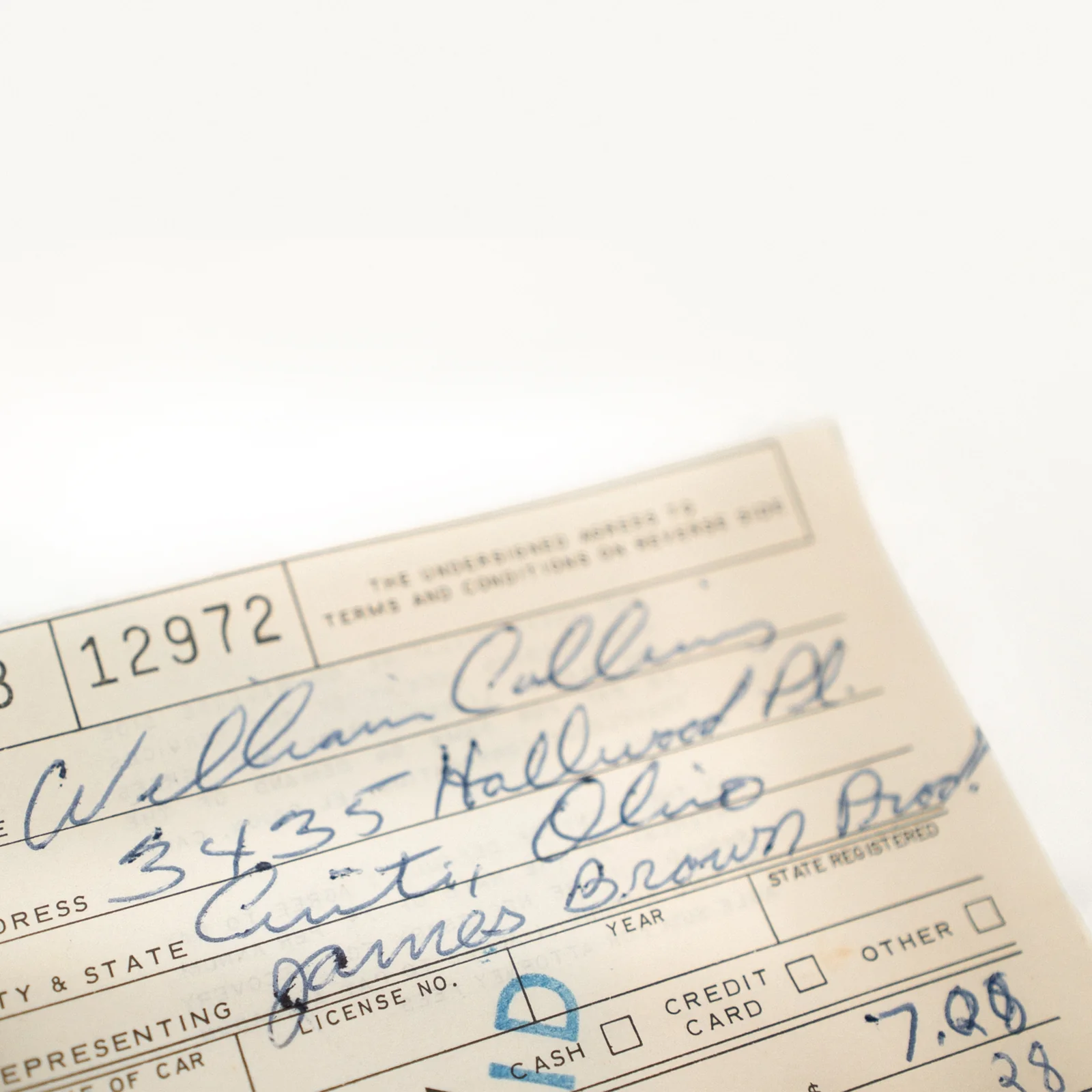 James Brown Productions Tour Hotel Invoice Signed by Bootsy Collins (1972) view 4