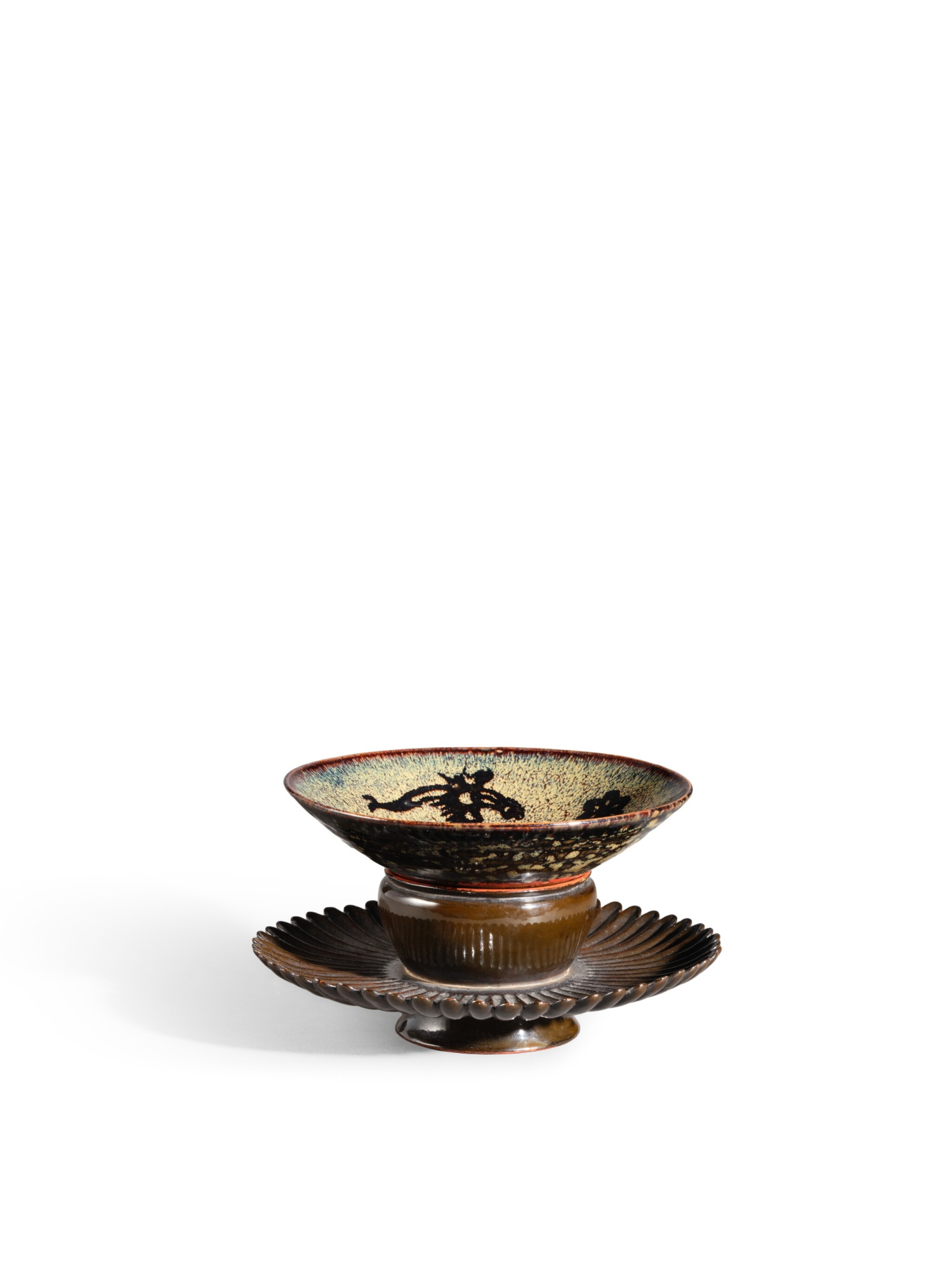 A Jizhou 'papercut' 'phoenix' tenmoku bowl, Southern Song dynasty