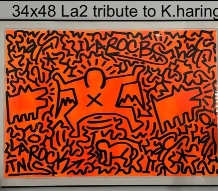 Keith Haring Tribute by LA II (Red)