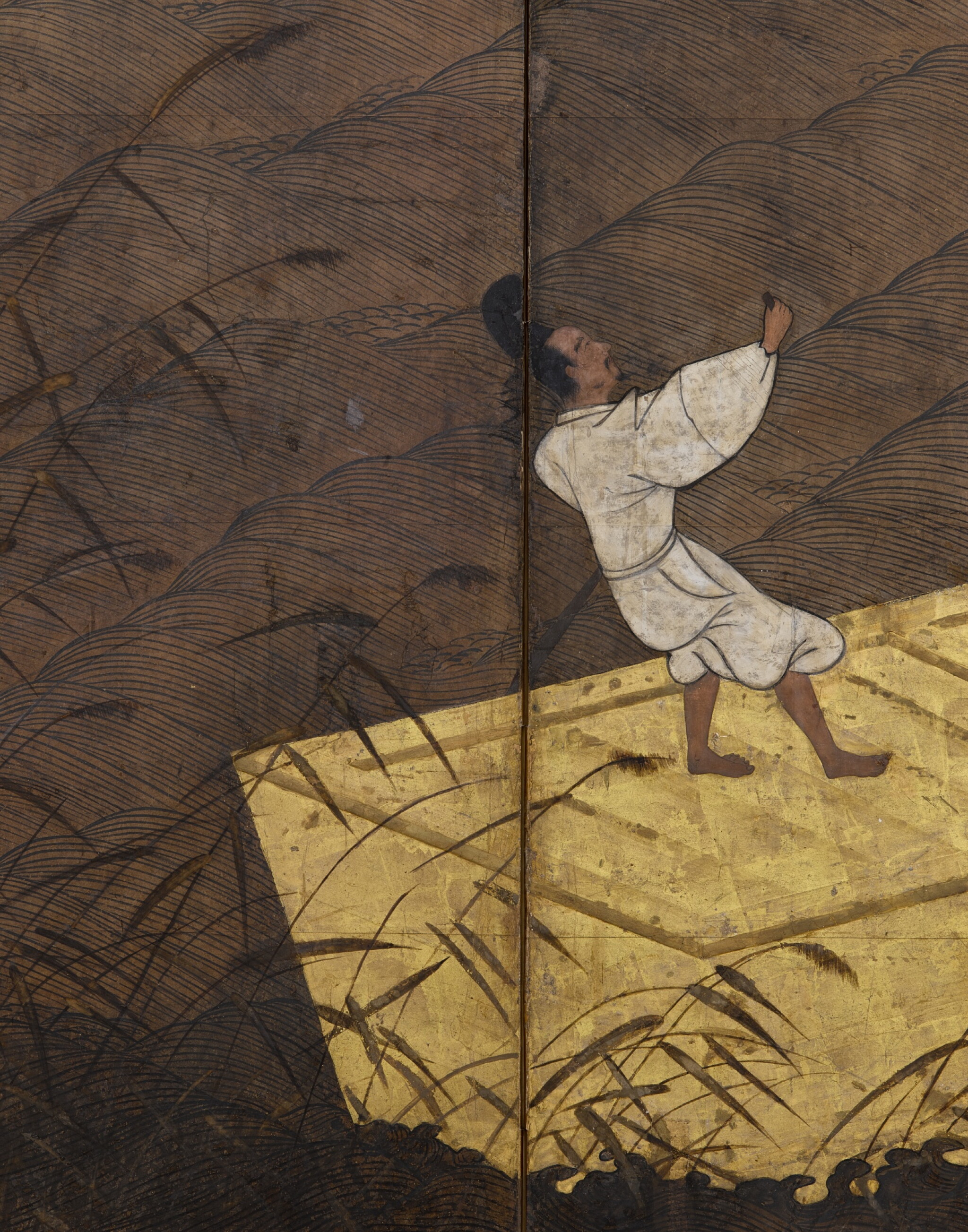 A Boat Cast Adrift (Ukifune), Momoyama - Edo period, early 17th century view 3