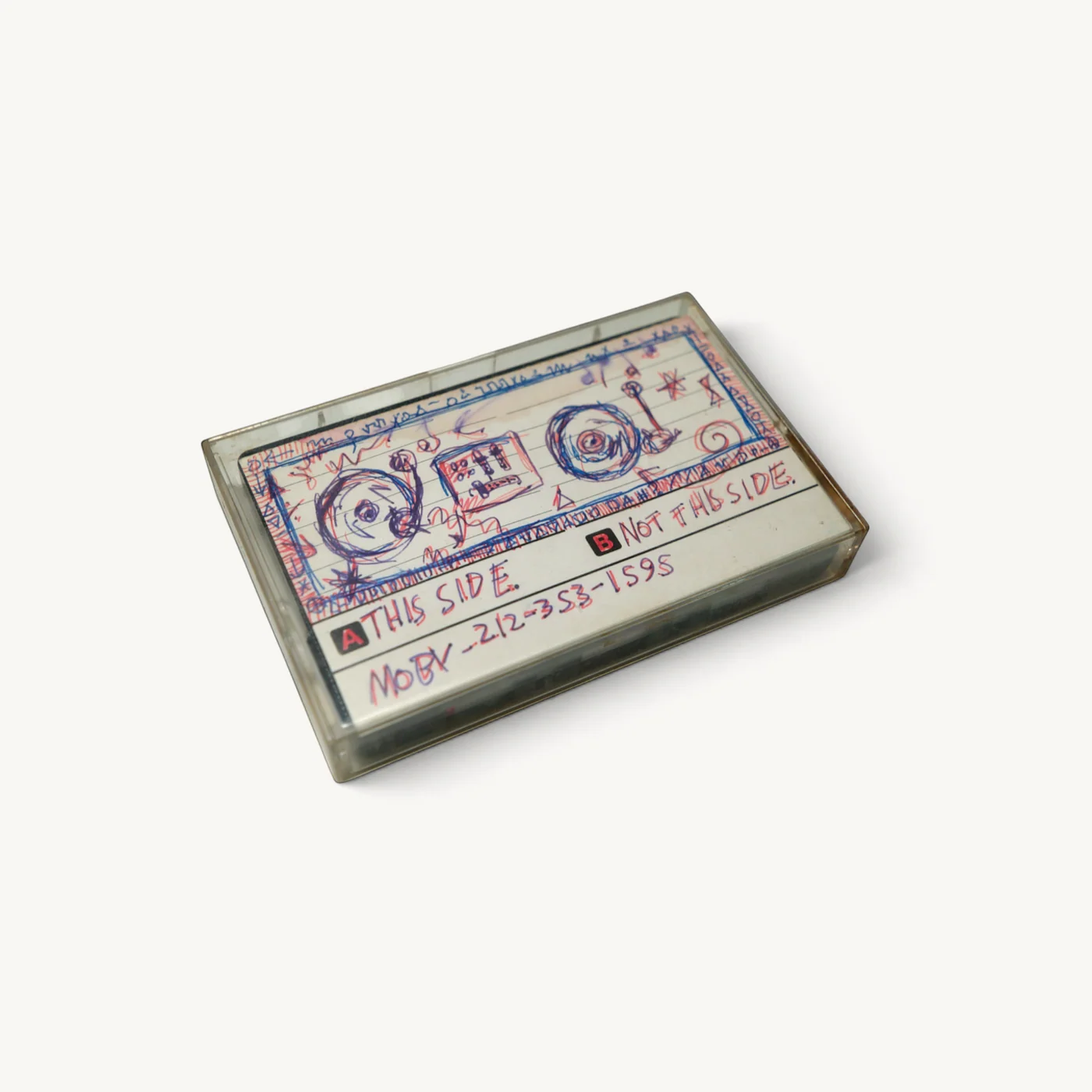 Moby – original hand-drawn DJ demo cassette, c. 1987–88