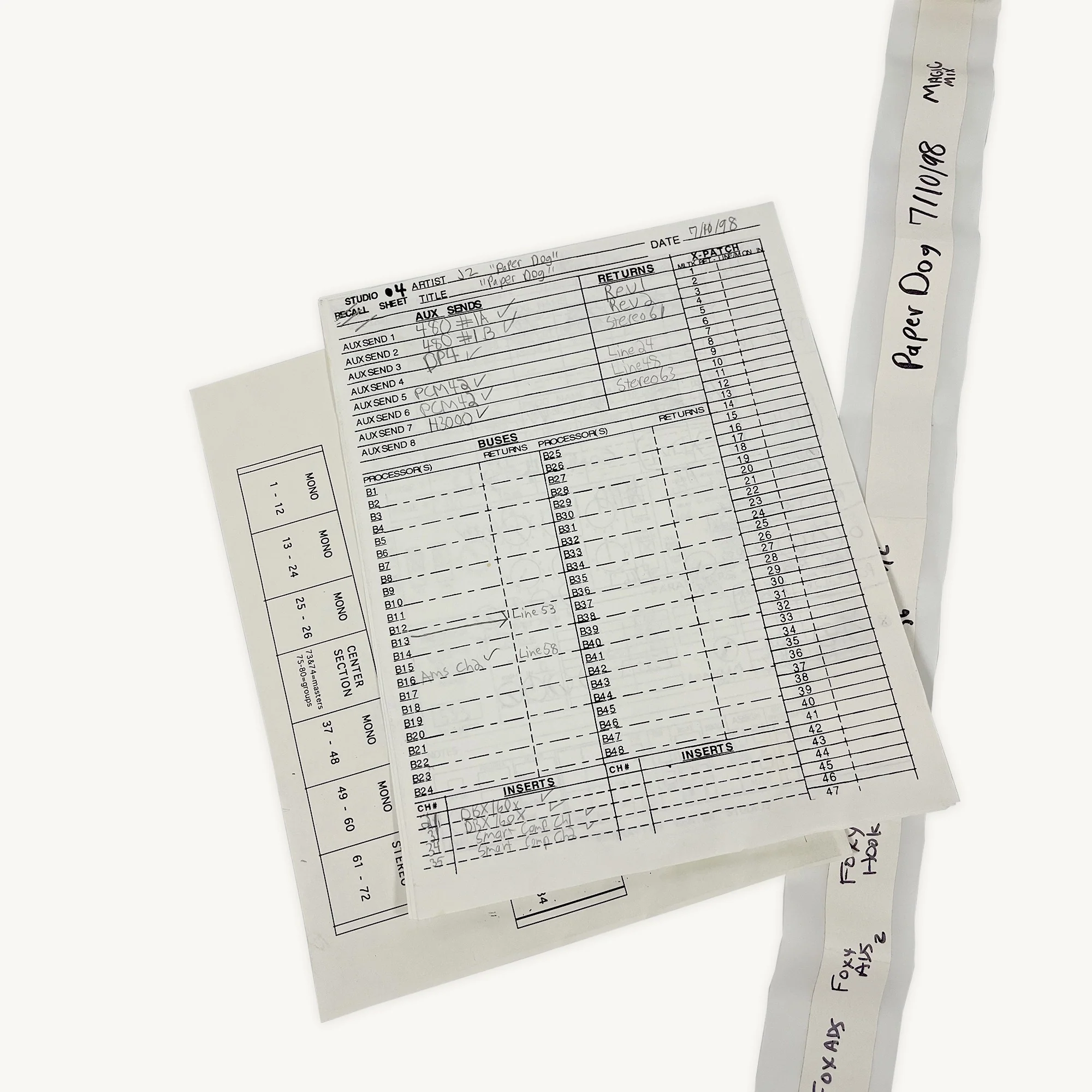Jay-Z - “Paper Dog” Recall Notes and Console Tape (1998) view 3