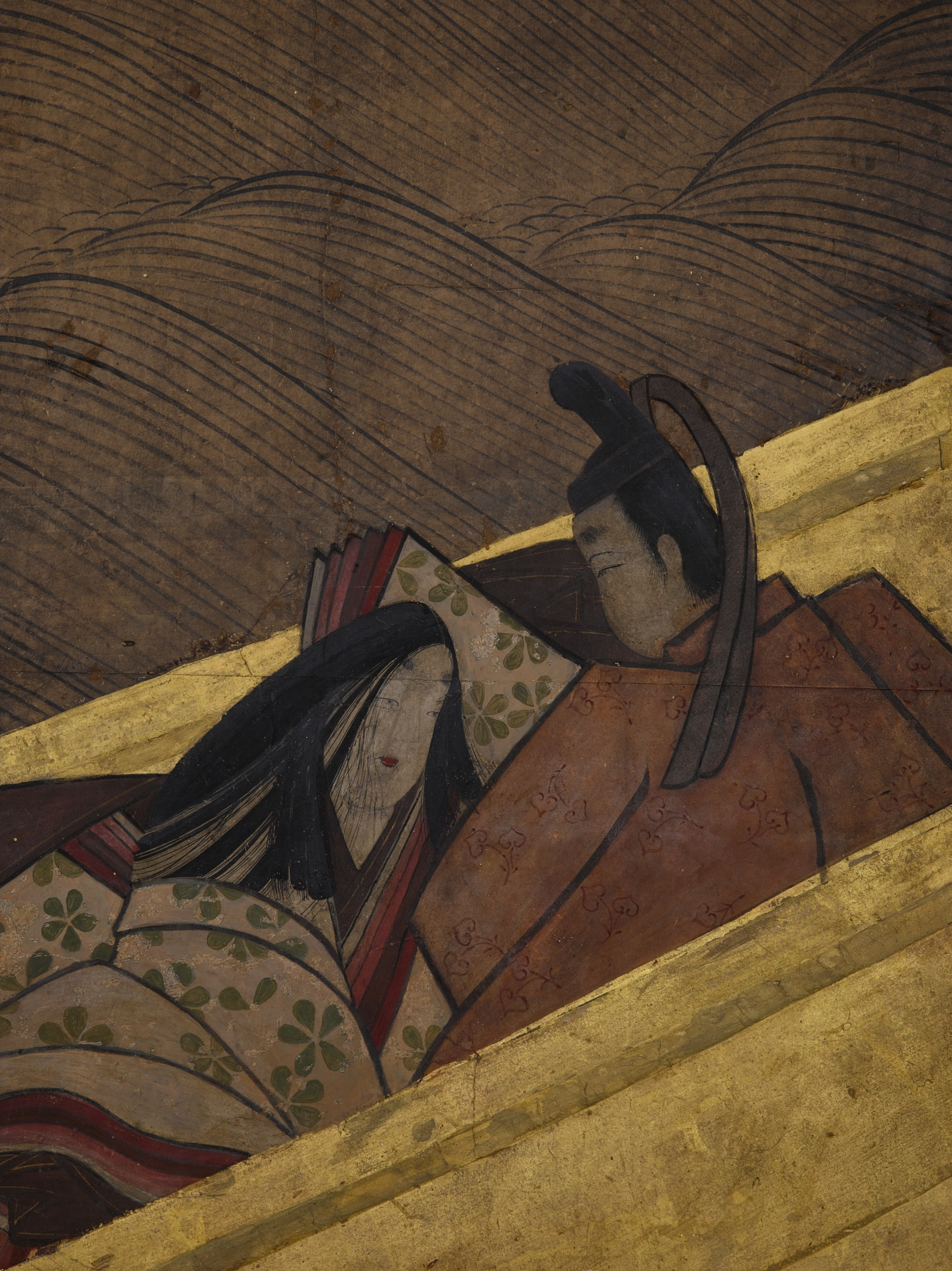 A Boat Cast Adrift (Ukifune), Momoyama - Edo period, early 17th century view 4