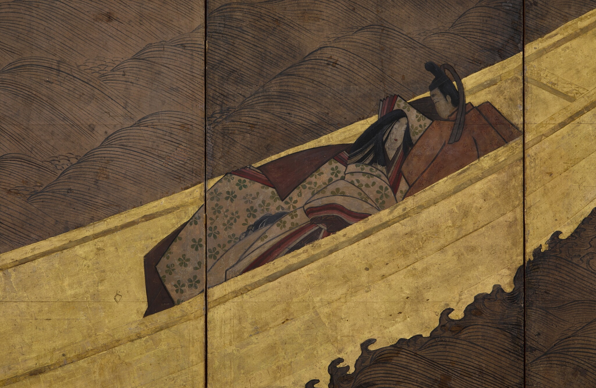 A Boat Cast Adrift (Ukifune), Momoyama - Edo period, early 17th century view 2