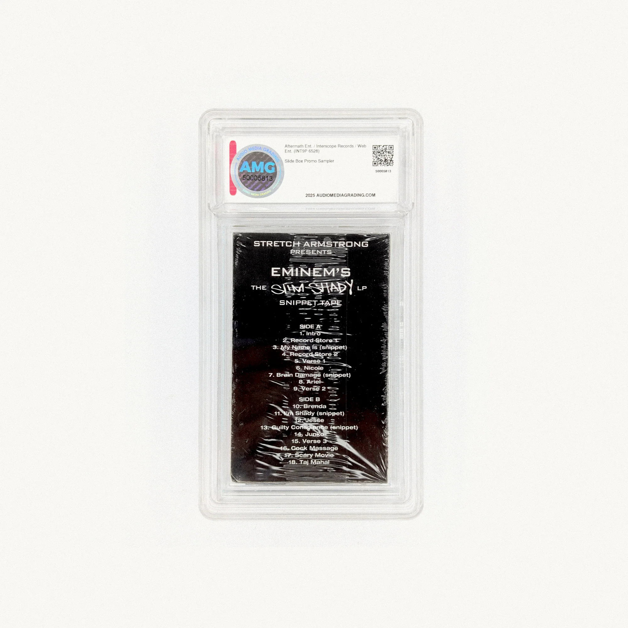 Stretch Armstrong Presents Eminem's The Slim Shady LP Snippet Tape – sealed promo (1998), AMG graded 7
