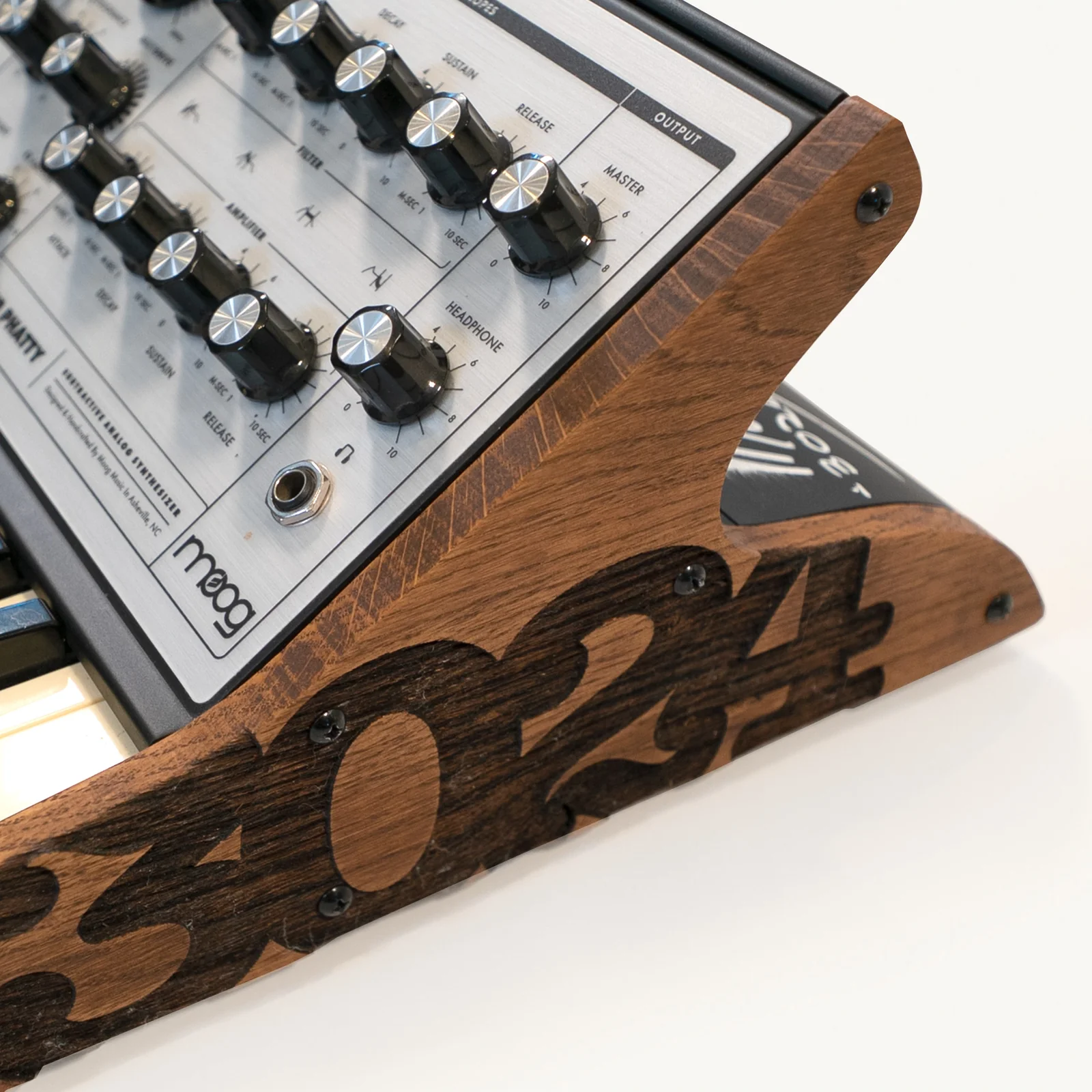 Moog Sub Phatty Synthesizer with Custom 3024 Wooden Panels – Studio Used & Signed view 3