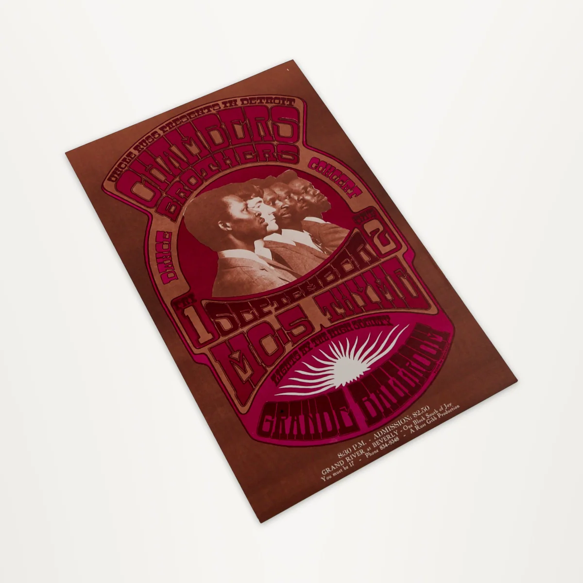 Detroit Grande Ballroom – The Chambers Brothers Concert Poster view 2