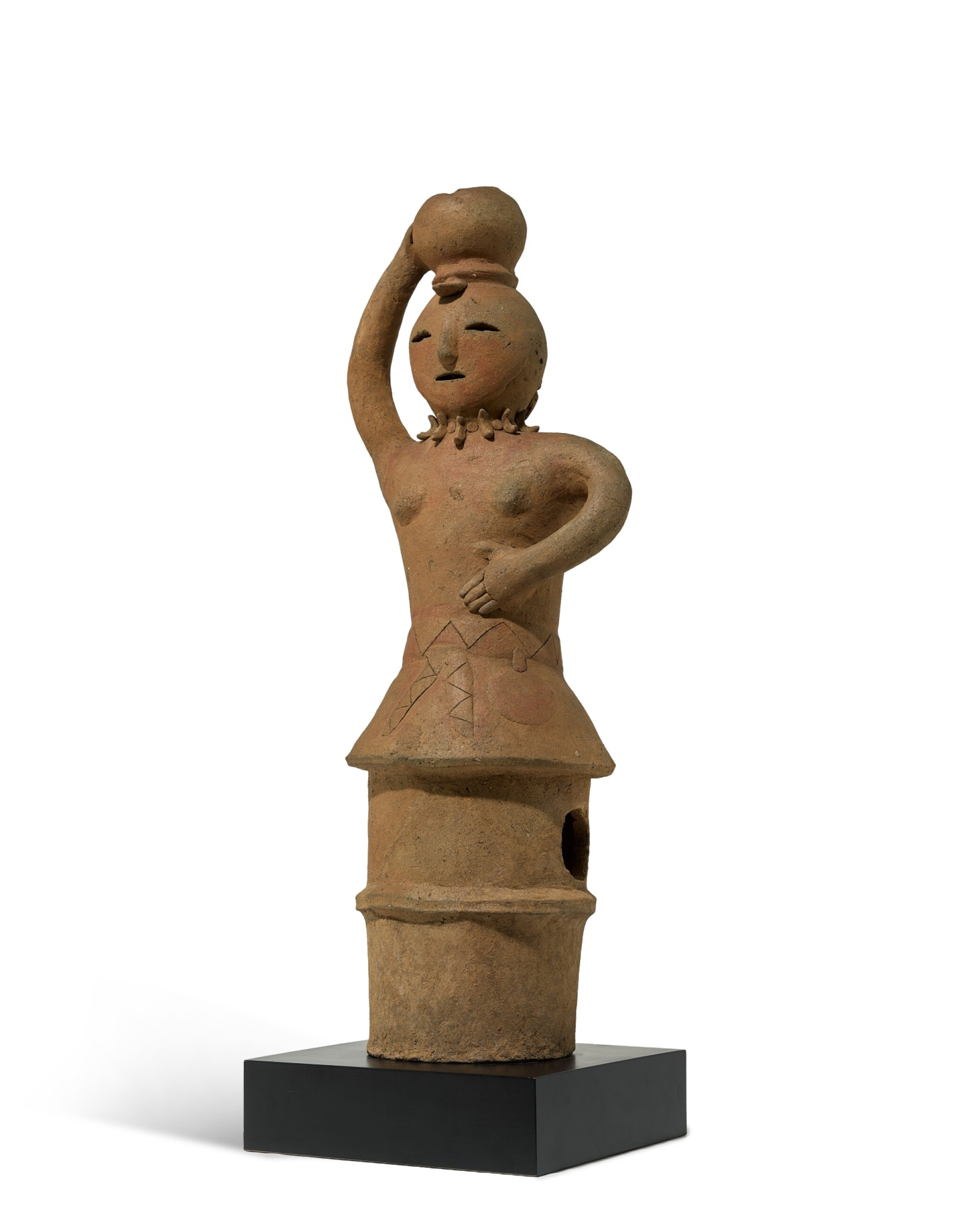 A Haniwa earthenware figure of a woman, Late Kofun period, 5th – 6th century view 3